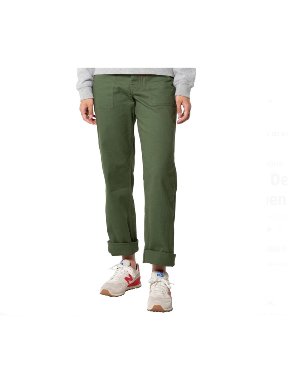 Topo Designs Green Trousers Size 6, Field Pants Straight leg, New without tags